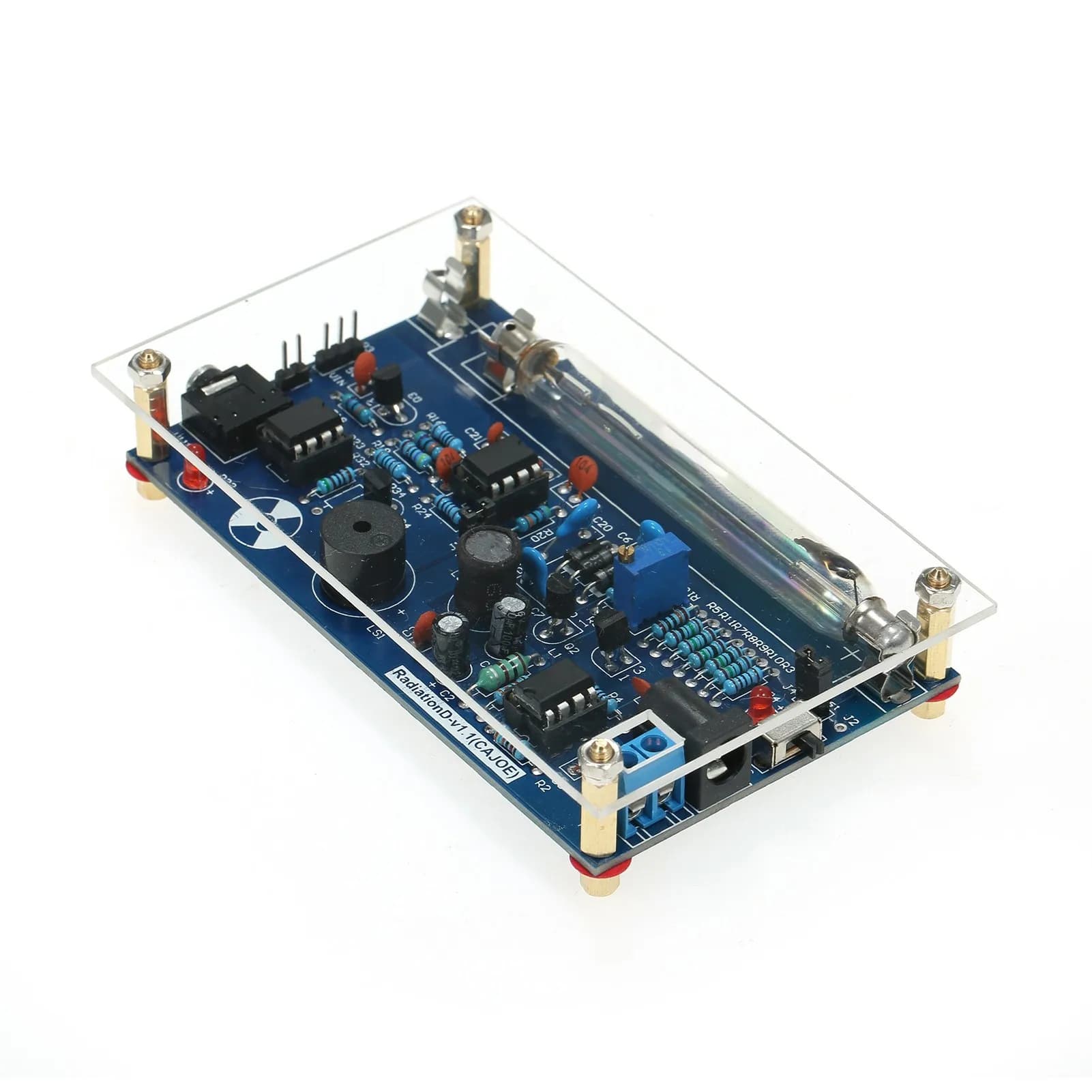 D2 Assembled Radiation Detector System DIY Miller Tube Nuclear Radiation Detector Geiger Counter Kit Module Experimental Modu