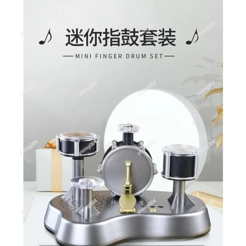 Portable Mini Finger Drum , Touch Type Percussion Instrument Creative Gift for Friends
