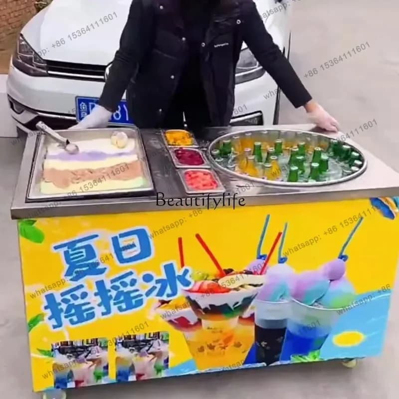 56Shaking Ice Smoothie Machine Summer Soda Colorful Ice Cream Equipment Mobile Stall Machine