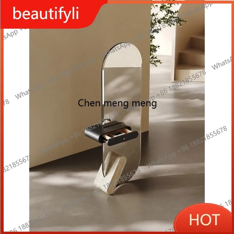 D80 Light luxury vanity mirror Nordic full-length mirror Cream style home advanced full-body mirror
