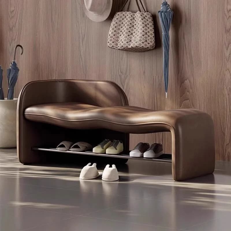 Italian minimalist shoe change stool household entrance entrance shoe cabinet entrance foyer shoe rack stool