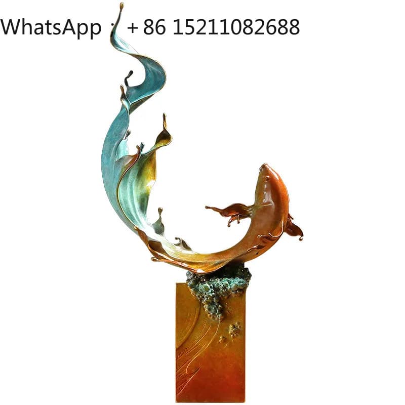 SCY copper fish ornament, office study is like a duck to water, living room decoration is open, good luck housewarming and gifts