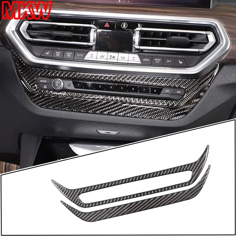 For BMW X3 G01 2022 Soft Carbon Fiber Car Central Control CD Panel Trim Sticker Car Interior Accessories