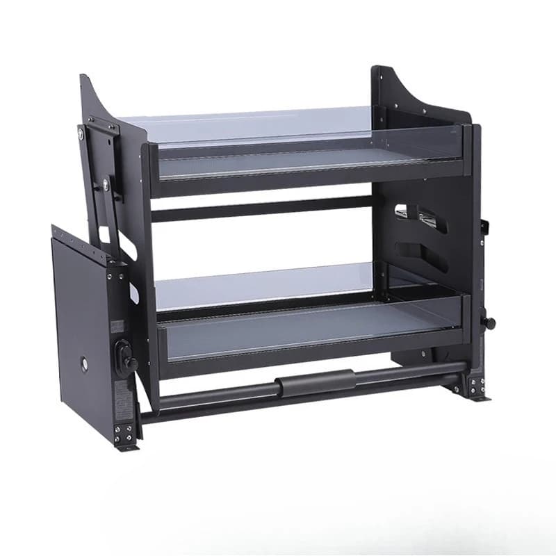Kitchen hanging cabinet glass lifting pull basket glass seasoning basket cabinet damping buffer type