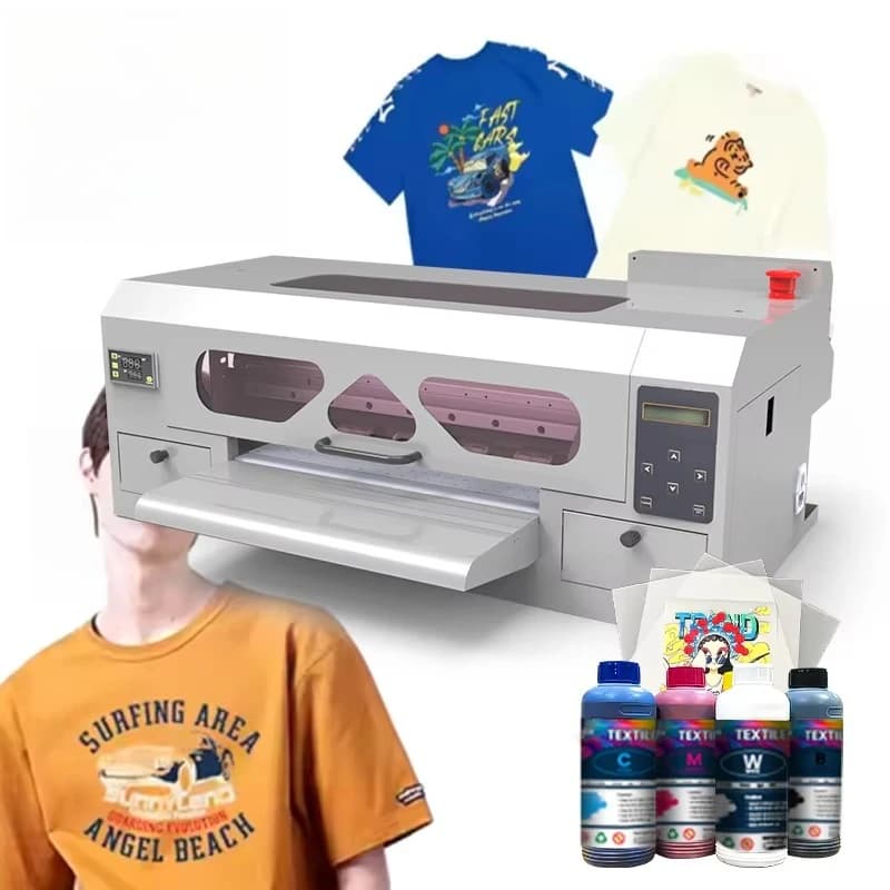Printer 30CM Impresora DTF 1390 & L1800 Full Textile Canvas Press 30cm Impresora DTF Printer