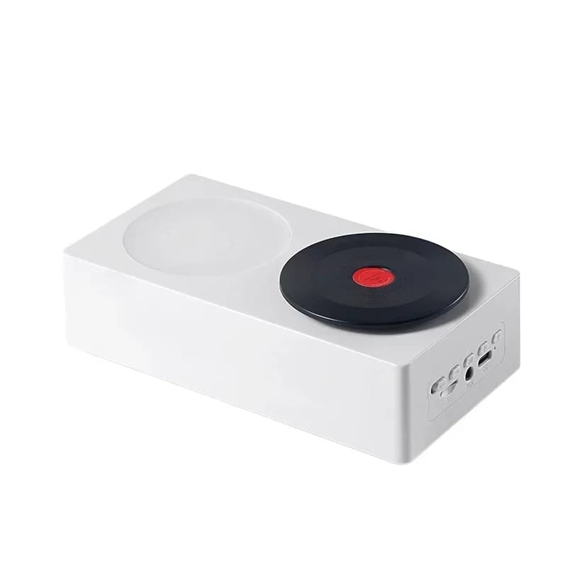 Retro mini bluetooth speaker, portable outdoor small stereo, record player