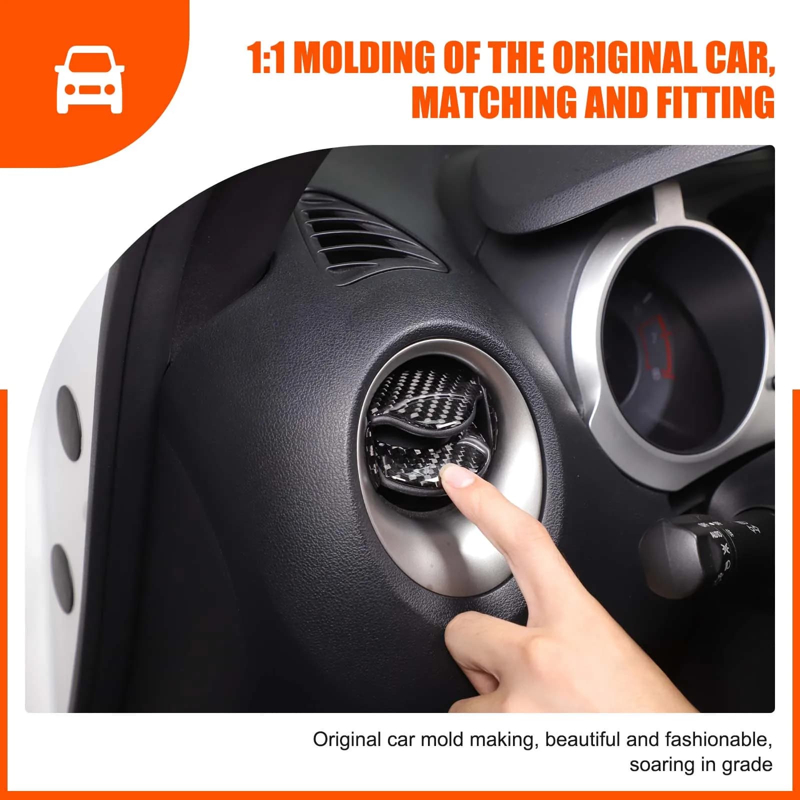 For Nissan Juke Infiniti ESQ 2011-2019 Instrument Side Air Outlet Panel Stickers Car Center Control AC Vent Frame Trim Cover