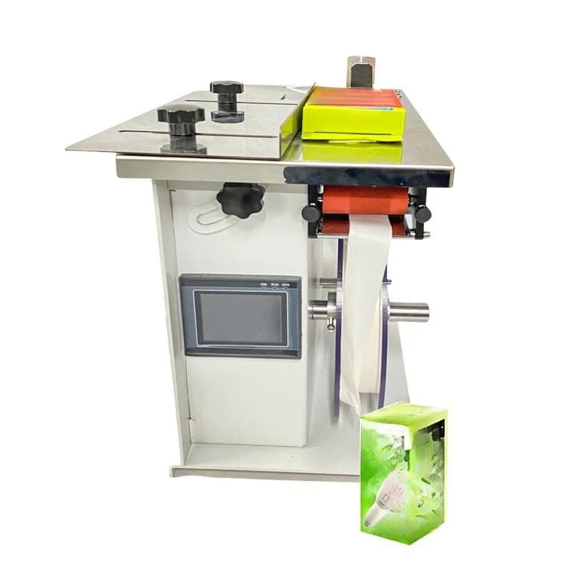 Semi-automatic round label sealing label labeling machine packaging box self-adhesive labeling equipment carton