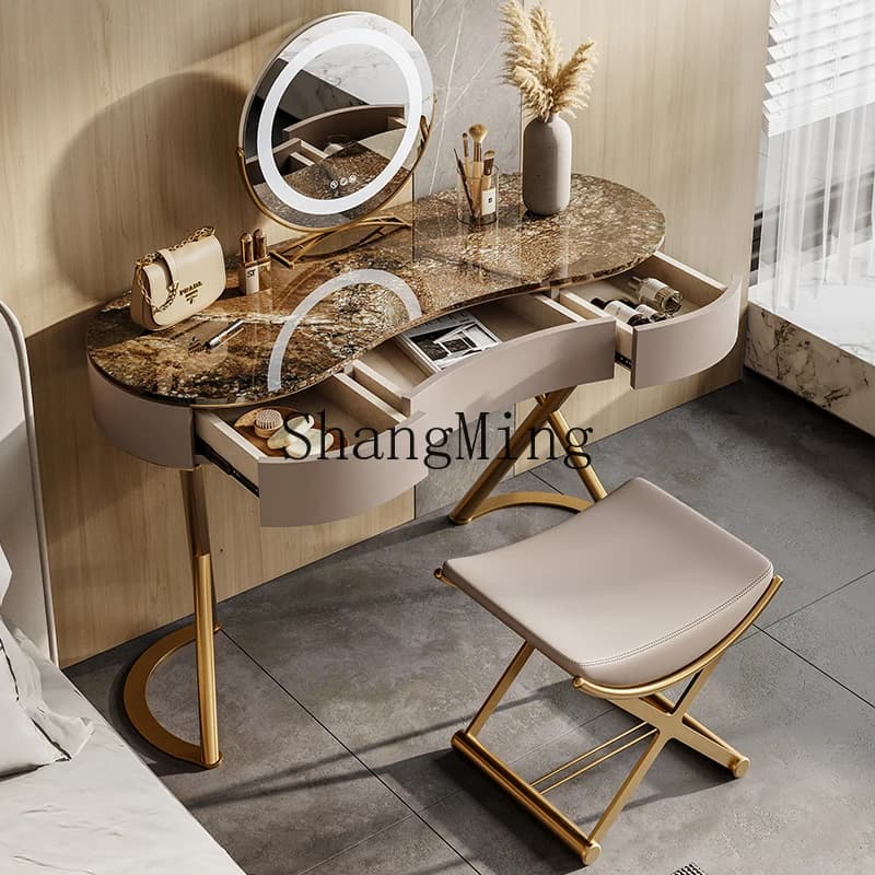 CL modern simple small apartment high-end creative makeup table light luxury rock slab dresser bedroom storage