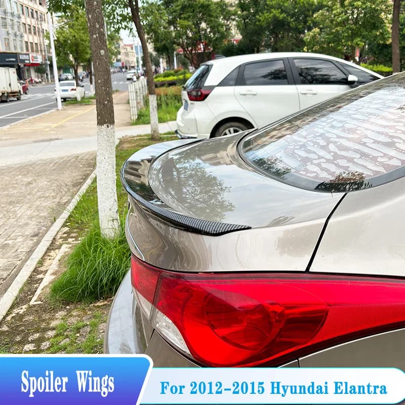For 2012-2016 Hyundai Elantra Avante Car Rear Trunk Spoiler Rear Window Roof Spoiler Wings ABS Material Car Exterior Accessories