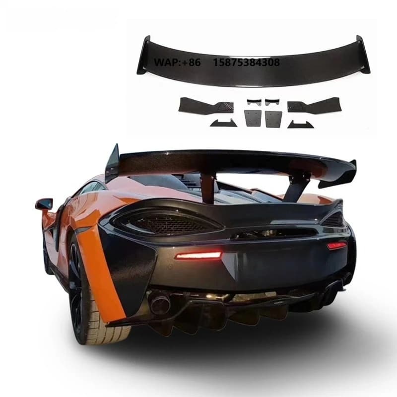 New Arrival Suitable for McLaren 540c 570gt 570 Retrofitting and Upgrading GT4 Carbon Fiber Tail GT Tail Fixed Wing