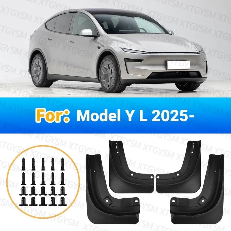 Mudguards FOR Tesla MODEL Y L 2025 Fenders Mud Flaps Auto Mud Flaps Exterior Styling Accessory ABS Anti Splash Car Accessories