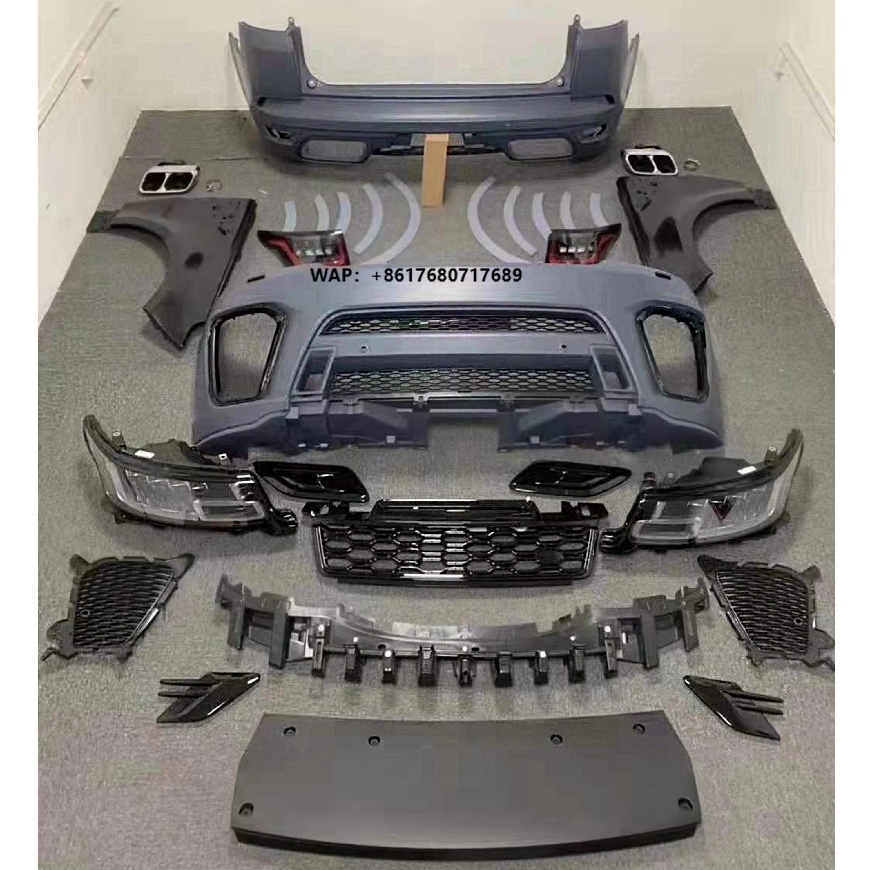 Car Body Kits for  for  RANGE ROVER Sport 2014-2018 Upgrade 2020 SVR Model with Front Bumper Rear Bumper