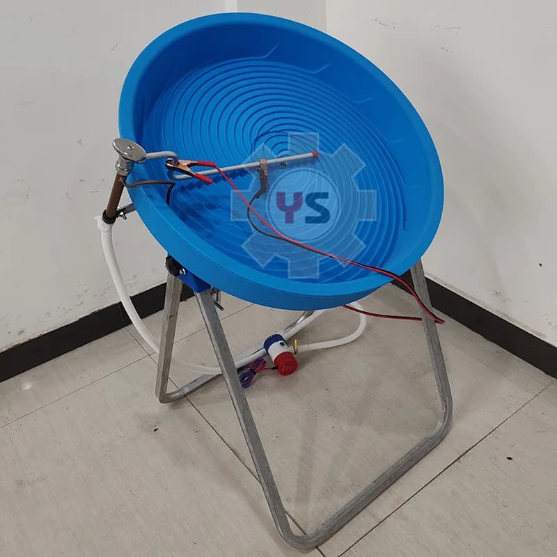 Movable disc gold panning machine, outdoor turbine gravity rotary gold panning small equipment