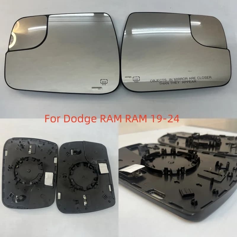 Car Spot Heating Mirror for Dodge RAM 19-24 Rearview Mirror Parallel Auxiliary Spot Lens Reflector
