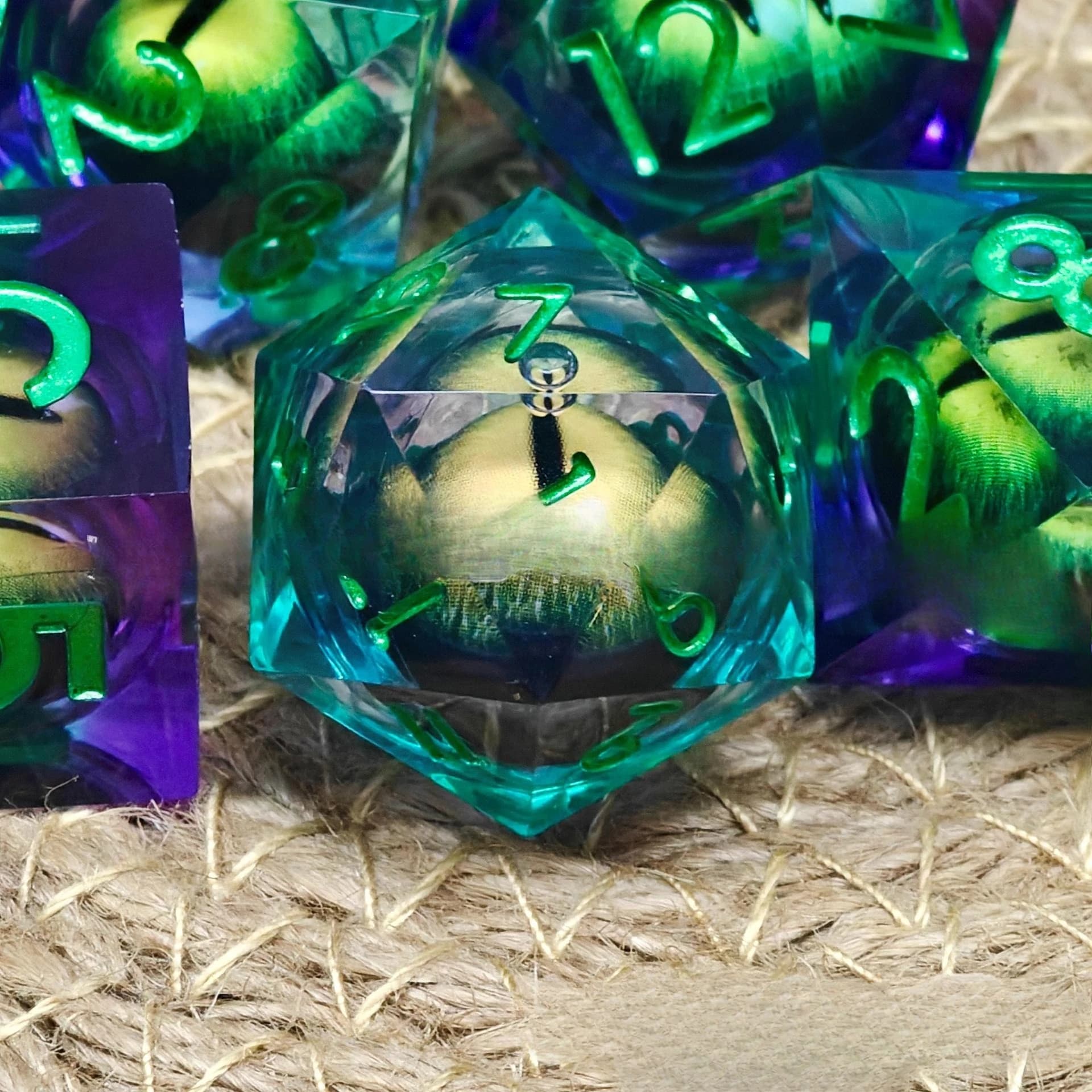 Resin dice: Gothic dark style tabletop board board game starry sky liquid resin dice