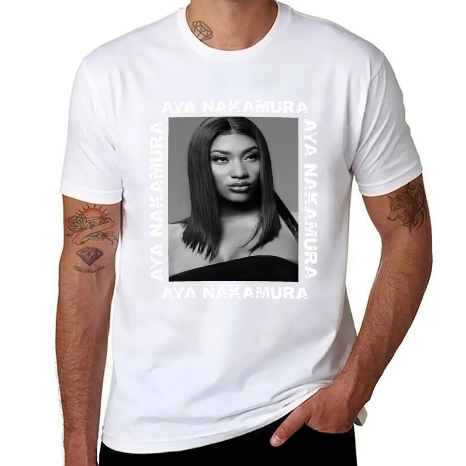 AYA NAKAMURA T-Shirt t shirt man cotton man t shirt summer T-Shirt