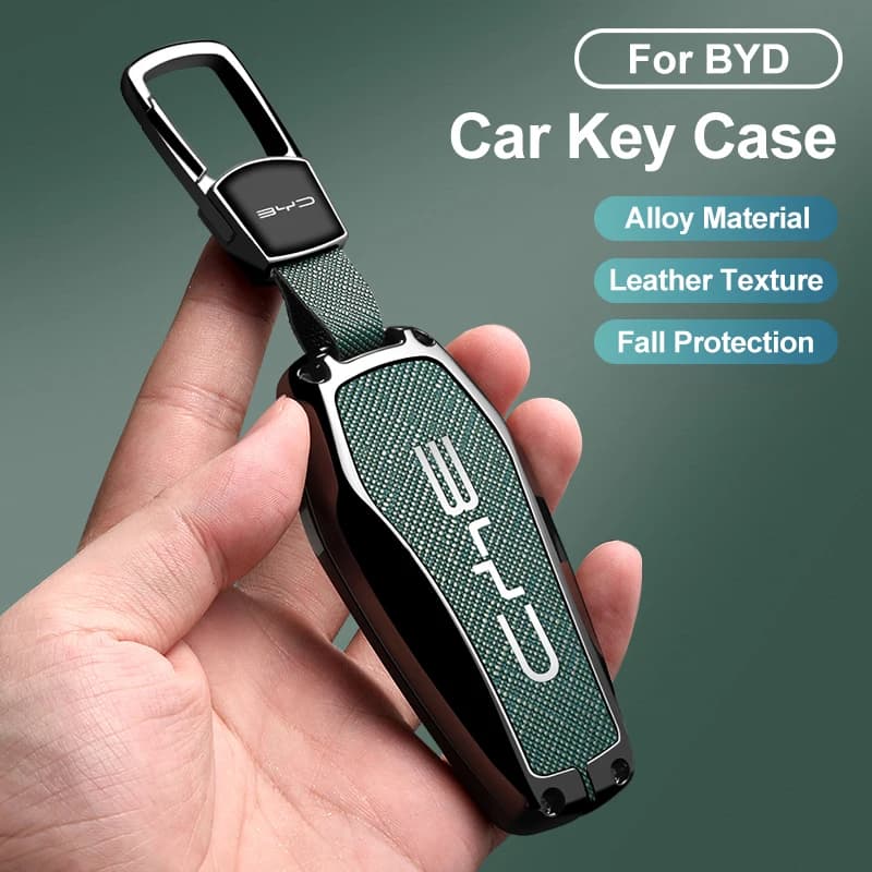 Zinc Alloy Car Remote Key Case Cover Shell Holder Protector For BYD Song Plus Atto 3 Han EV Tang DM Qin Seal Dolphin Accessories