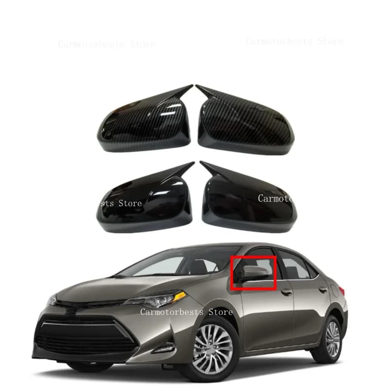 Car  Rearview Side Mirror Cover Fit For  Toyota Camry Corolla Avensis Auris 2014-2018 Wing Cap Rear View Case Trim Carbon Fiber