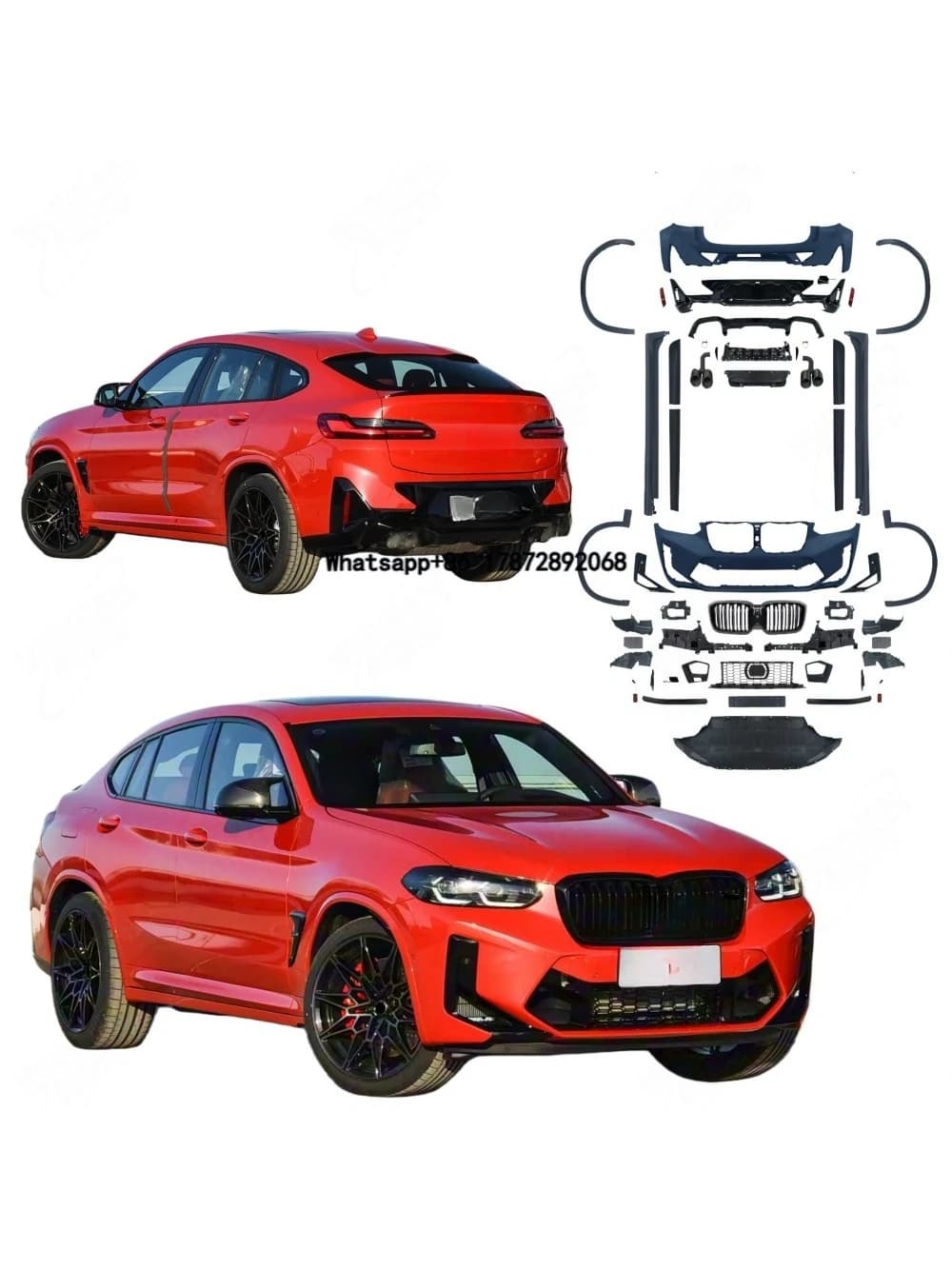 For  X4-Series G02 LCI 2022 2023 2024 2025 XDrive30i XDrive30i Exterior Facelift Grille Bumper Body Kit to F98 LCI X4M Model
