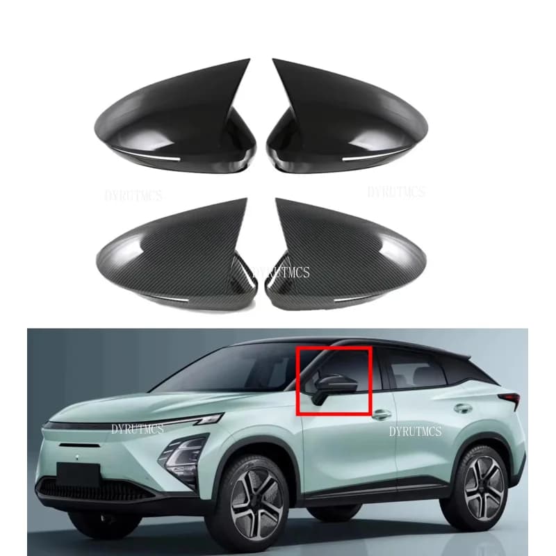 Car Rearview Side Mirror Cover Fit For OMODA C5 2022 2023 2024 Wing Cap  StickerView Case Trim Carbon Fiber