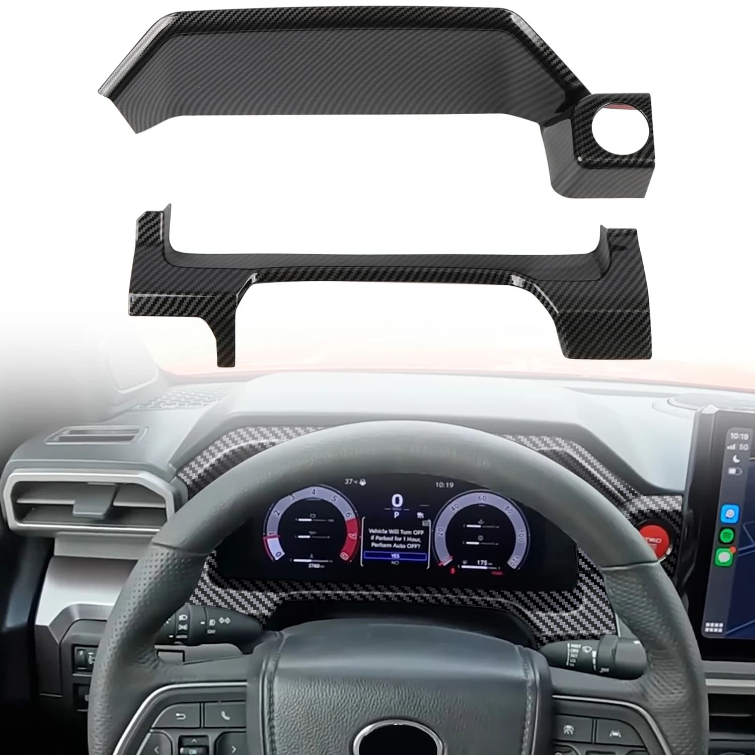 For Toyota Tacoma 2024-2025 4Runner 2025 Car Interior Dashboard Center Console Cover Decor Trim Accessories 2pcs