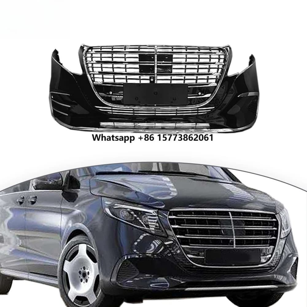 V Class W447 Front Grille New Style ABS Car Upgrade Center Grille Front Hood Grill New Auto Car Upgrade Body Parts Accessory