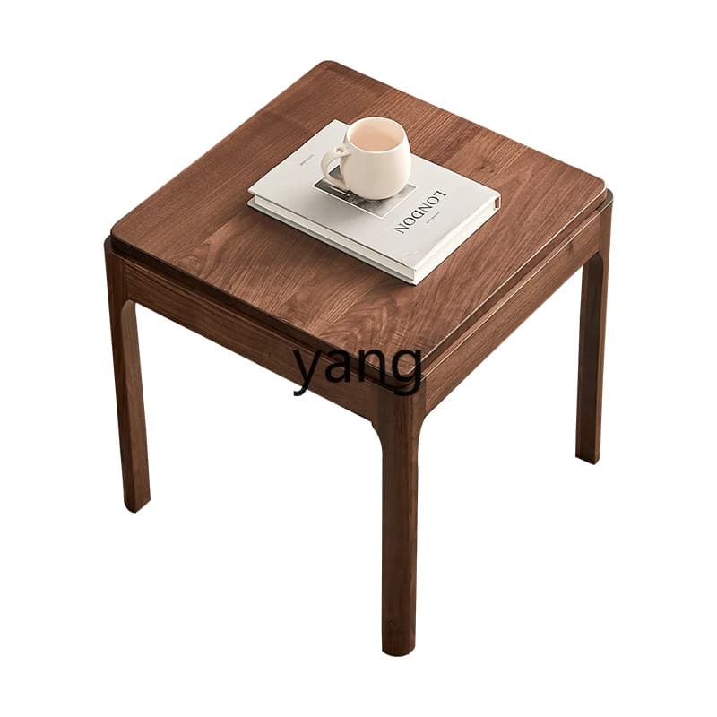 LH  all solid wood square table modern simple sofa corner table living room small coffee table