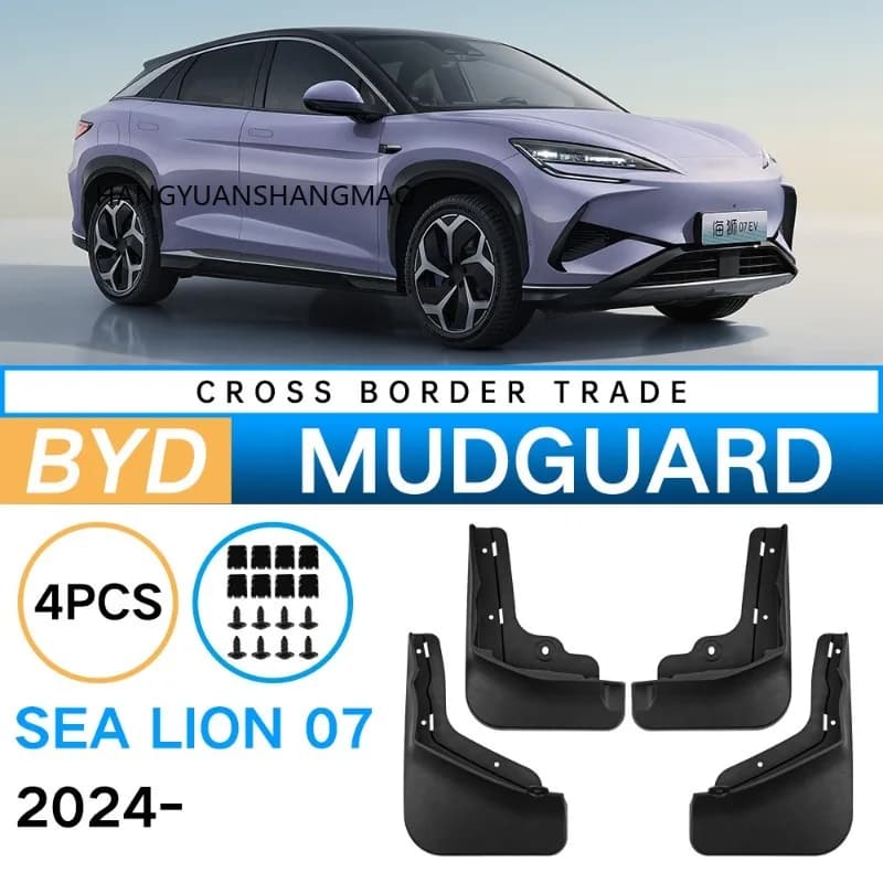 For BYD Sea Lion 07 2024 Mudguards Fenders Black ABS Material Auto Tire for Protection Vehicle Exterior Styling Accessory