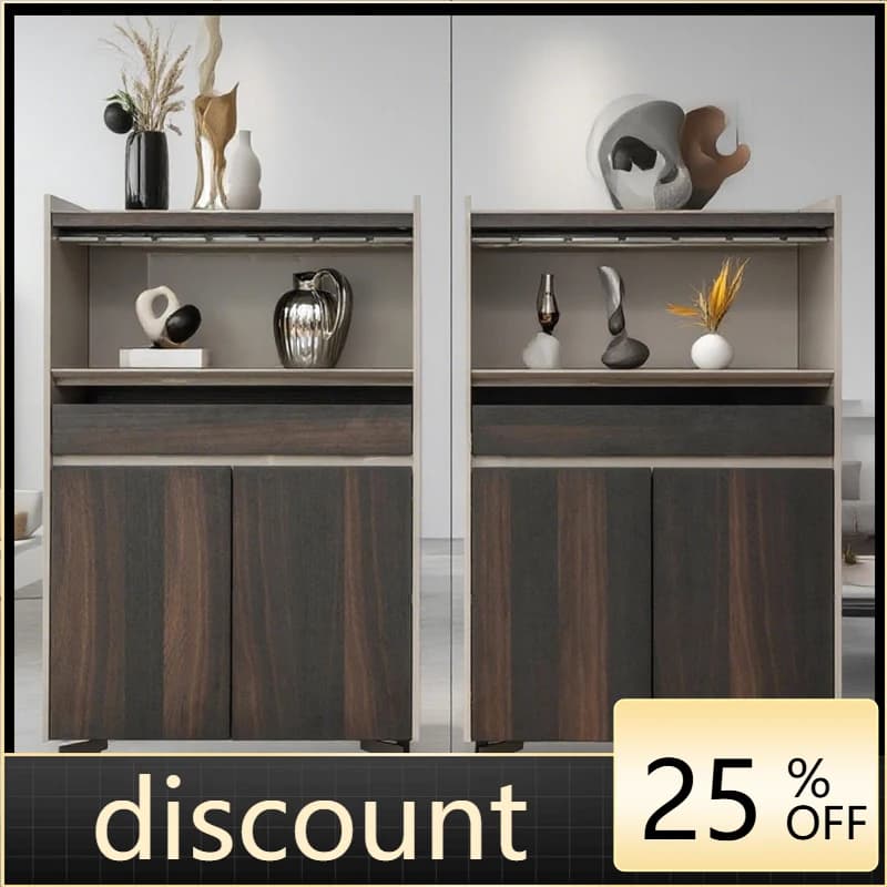 LH Modern Simple Double Door Wine Cabinet Living Room Minimalist Edge Locker