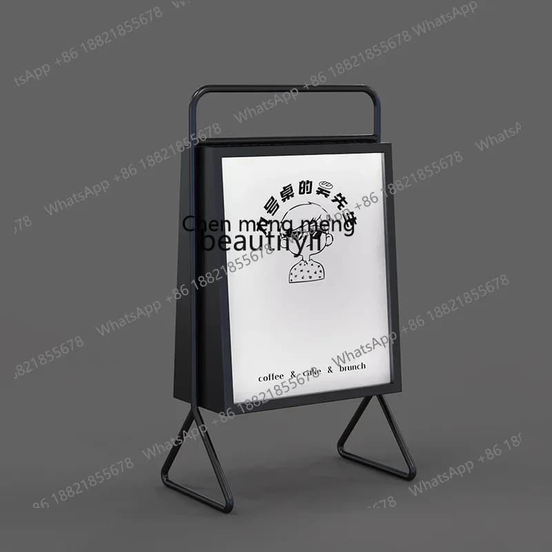 Q178 Outdoor landing, portable waterproof landing vertical light sign luminous display stand card customization