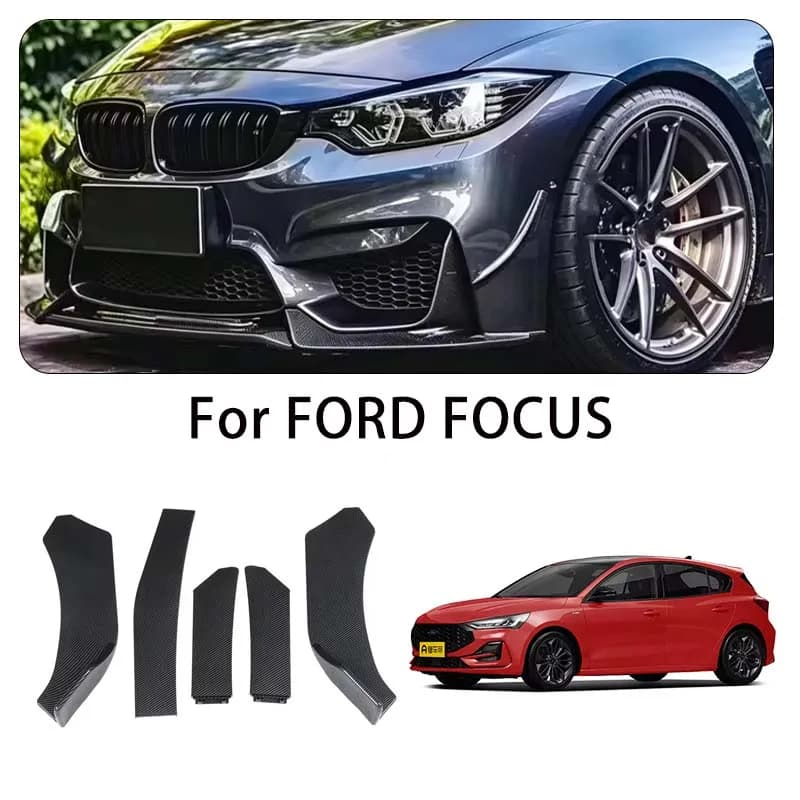 For FORD FOCUS body kits 5-Segment Adjustable Front Bumper Lip Splitter Body Kit