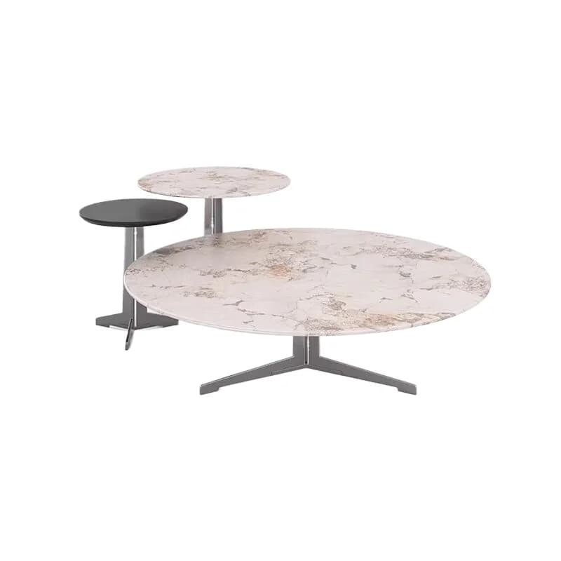 LMM Italian minimalist marble coffee table black walnut tea table light luxury tea table