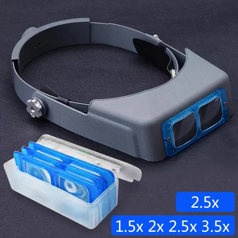 1.5X2X2.5X3.5X Professional Head Wearing Magnifier Eye Loupe 1PC/4PCS Lens Magnifier For Watch Repair Jewelry Making Welding