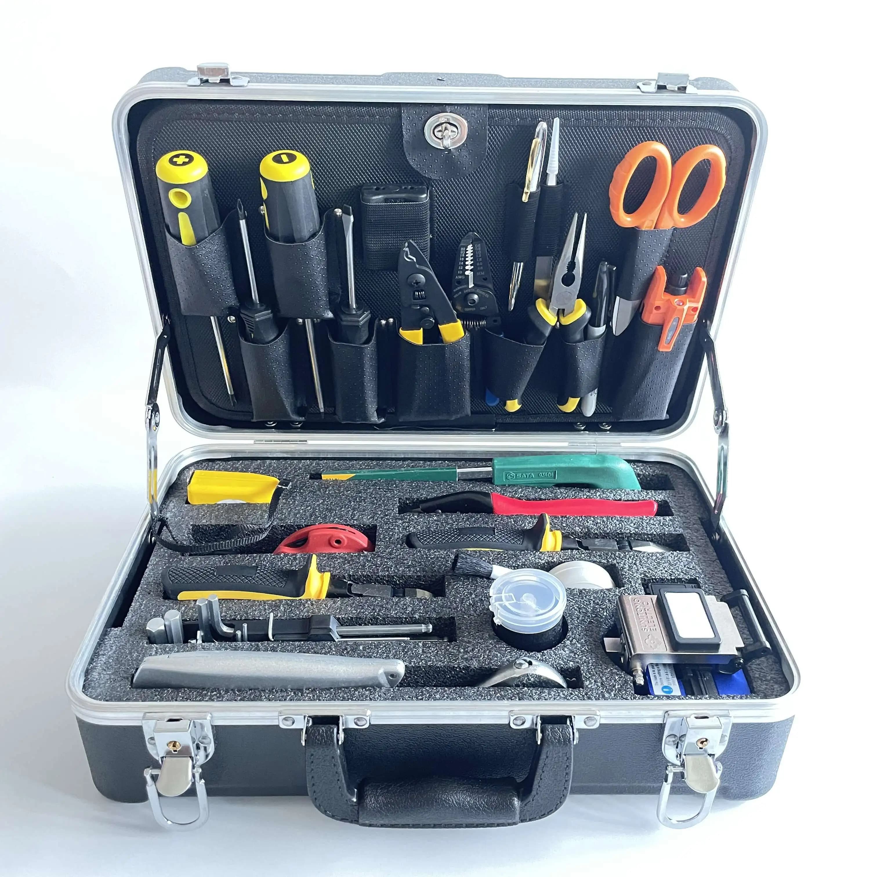 Fiber Tool Kit  WF558 Tool Kit for Fiber Optic Construction Tools 28 Pcs Made in China Fiber Optic Tools