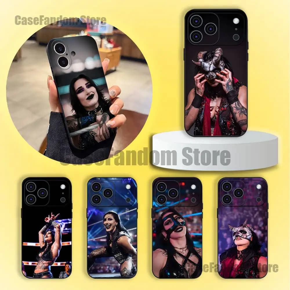 Cool R-Rhea Ripley Phone Case For iPhone 17,16,15,14,13,12,11,Pro,Max,Plus Black Shockproof Soft Cover
