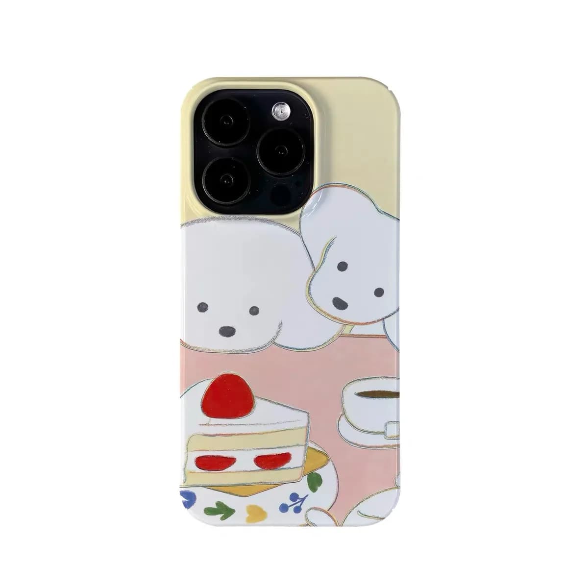 Cartoon Dog Tea Time Phone Case for IPHONE 17 Air 16E 15 PROMAX 14 Plus 13 12 MINI 11 PRO 16Plus XR XS MAX Acrylic Phone Cover