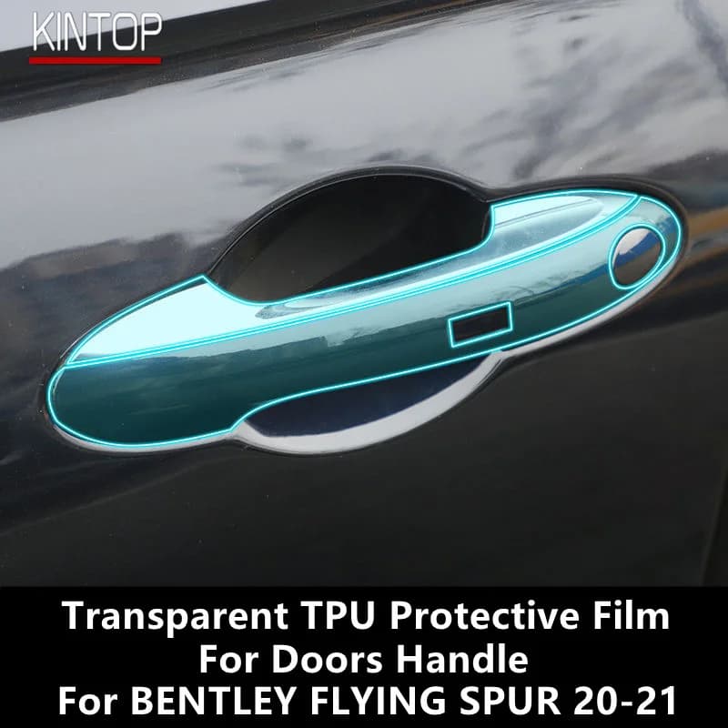 For BENTLEY FLYING SPUR 20-21 Doors Handle Transparent TPU Protective Film Anti-scratch Repair Film Accessories
