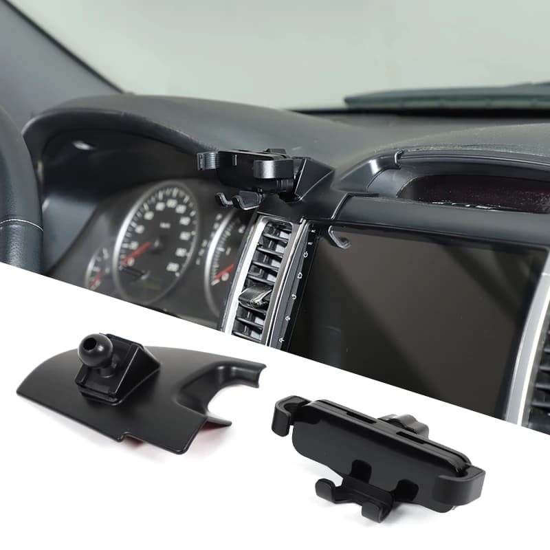 1piece set ABS black For Toyota Land Cruiser Prado FJ120 2003-2009 car center control air outlet mobile phone holder accessories