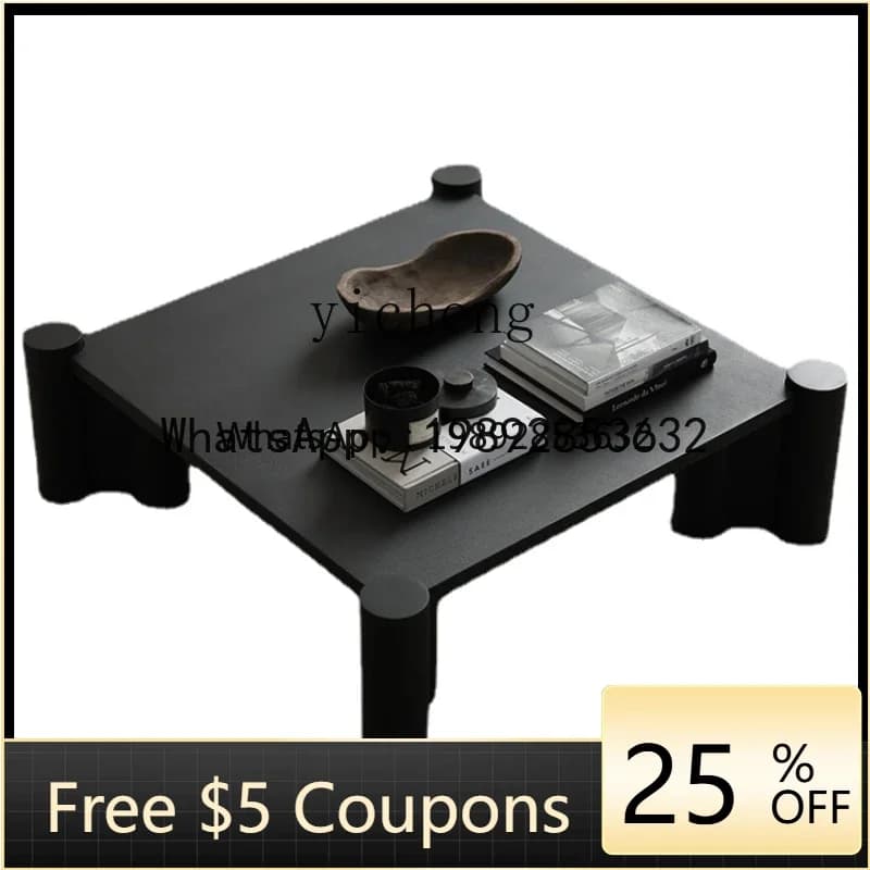 b19 Nordic French Style Paint Imported Oak Solid Wood Square Coffee Table