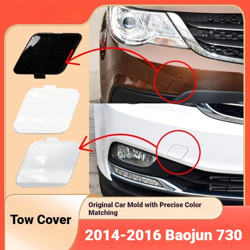 For 14 15 16 Baojun 730 Trailer Cover Front Bumper Trailer Hook Cover Tow Hook Cover Front Bar Decorative Cover