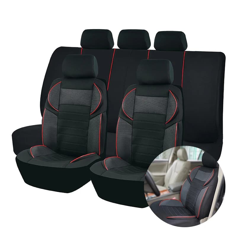 Universal 4mm Car Seat Covers Luxury Sponge Style Fit For Most Car Suv Truck Car Accessories Interior Seat Covers Sport Design