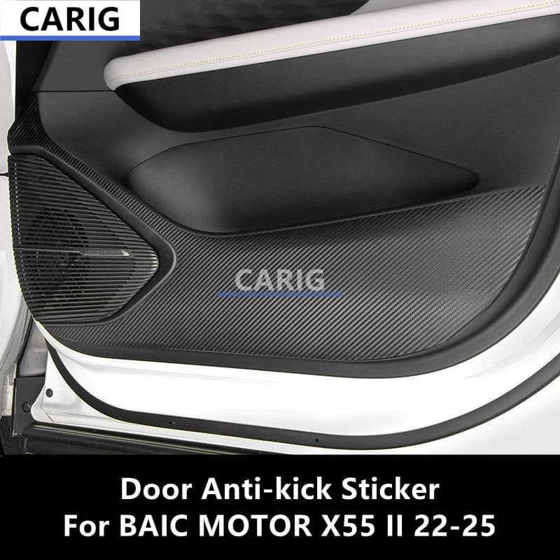 For BAIC MOTOR X55 II 22-25 Door Anti-kick Sticker Modified Carbon Fiber Interior Car Film Modification Accessories Refit