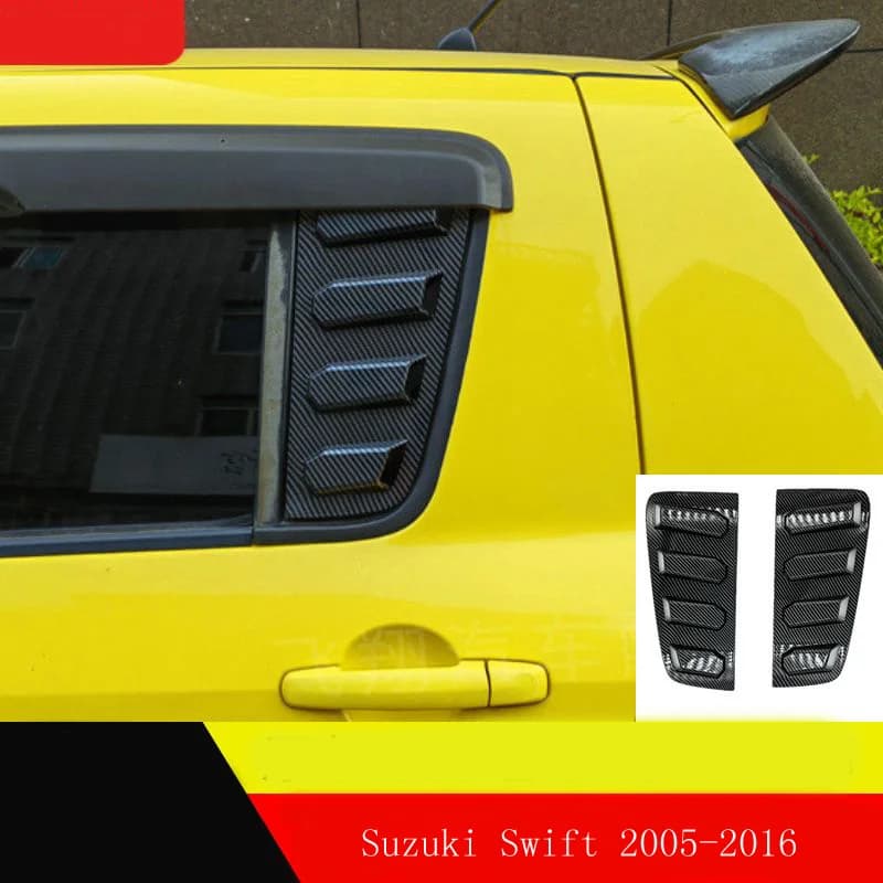 for Suzuki Swift 2005-2016 Universal Rear Triangle Window Modified Carbon Fiber Louver Exterior Decoration Accessories