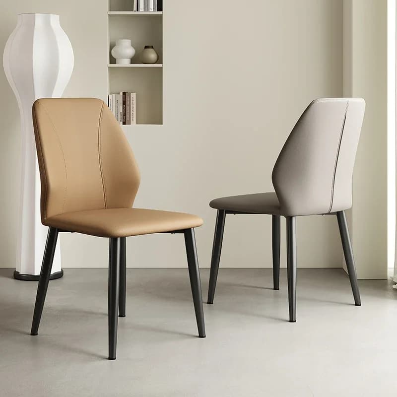 #L Italian Minimalist Backrest Desk Hotel Guest Meal  Dining Chair Household Luxury Modern Simple Dining Chair