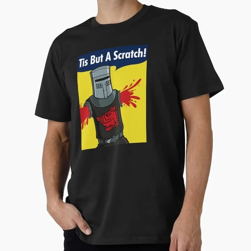 Black Knight can do it! Funny Monty Python Gift T-shirt The Knight Solaire printed Graphic clothes All size Tops S-6XL
