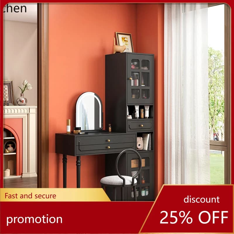 HT dresser bedroom retro makeup table desk integrated small apartment high-end dresser