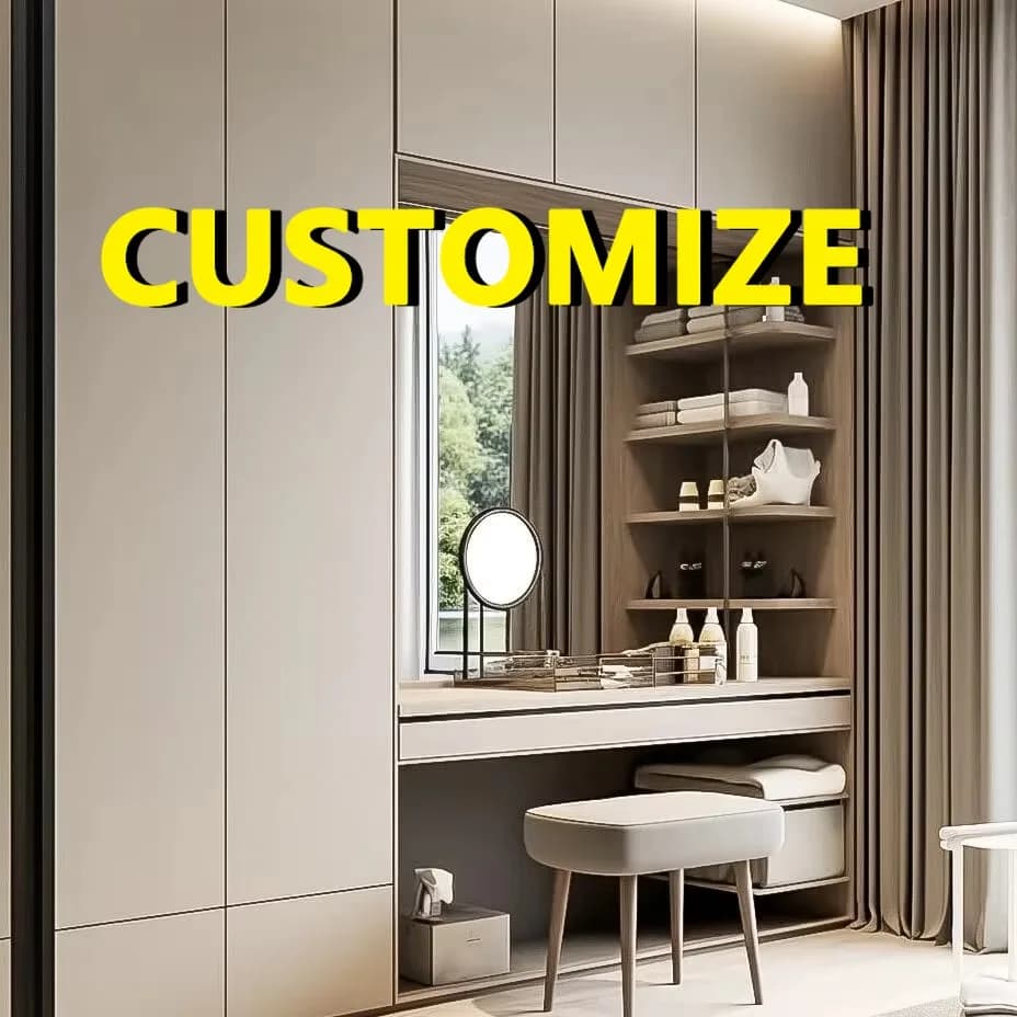 Any Size Custom Zero Formaldehyde Eco Honeycomb Aluminum Alloy Wardrobe Bedroom Home Luxury Bed End Cabinet Multi Storage Sturdy