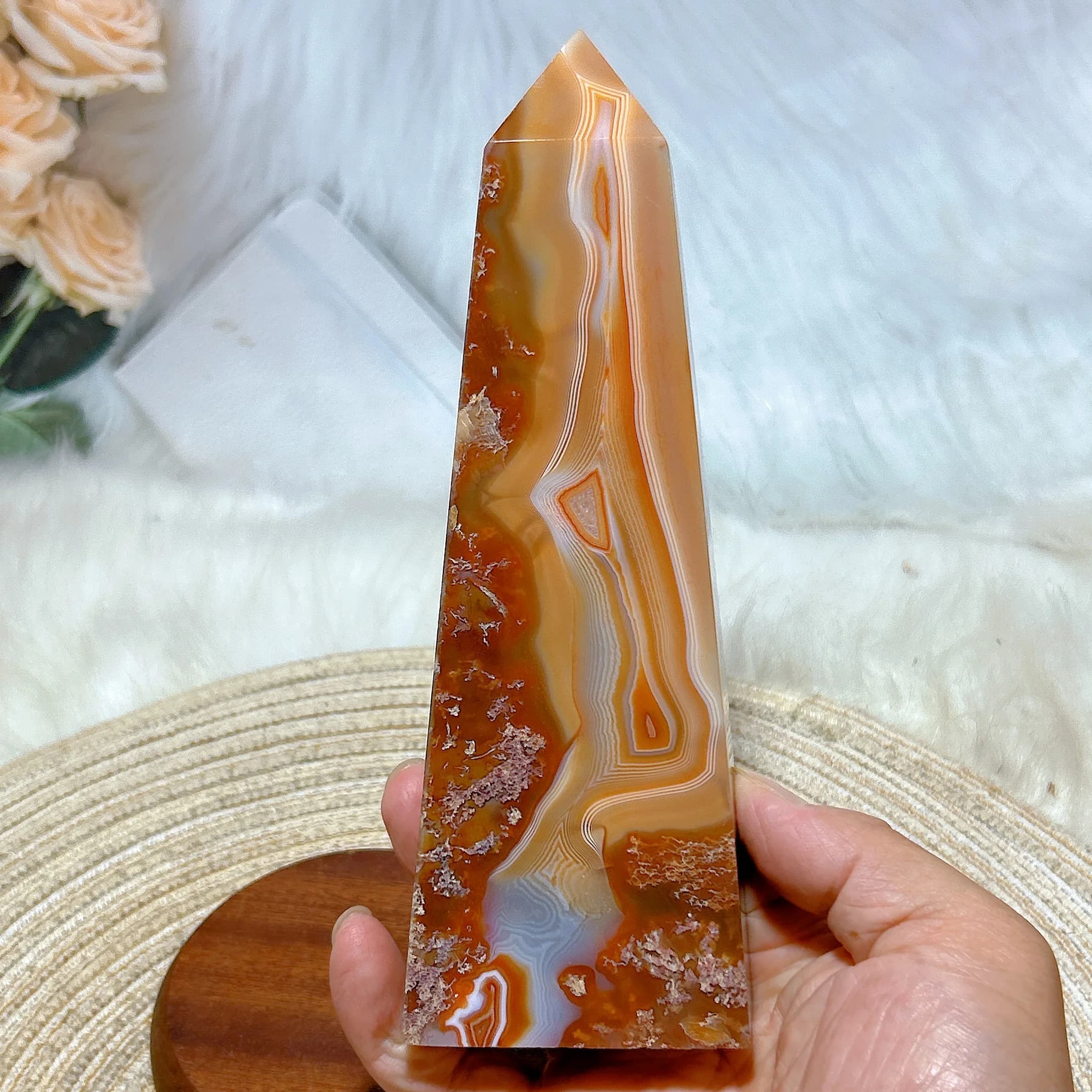 Healing Natural Crystal Carnelian Big Tower High Quality Gemstones Mineral Reiki Energy Ore Home Decoration Room Decor Gift