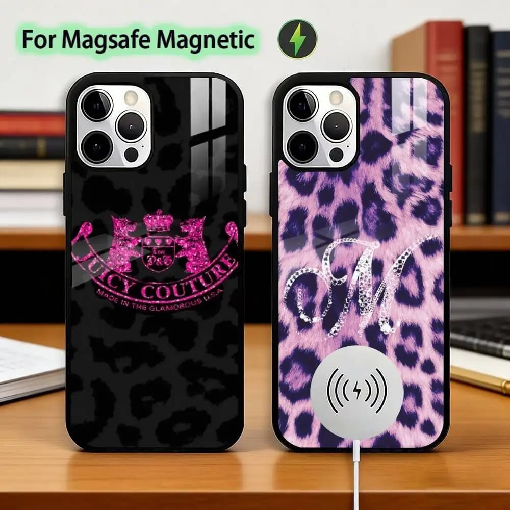 J-Juicy C-Couture JC Phone Case For iPhone17,16,15,14,13,12,11 Plus,Pro Magnetic with Magsafe Wireless Charging